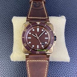 Watch BR0392 CAL.302 Movement Diameter 42 Mm Bronze Casing Frosted Polished Dial Brown Anodized Aluminium Ring Date Display