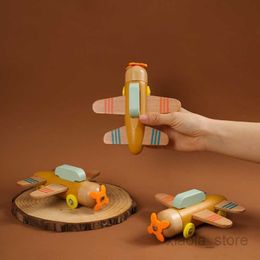 Aircraft Modle Trendy Infant Aircraft Model Toy Baby Educational Wooden Aeroplane Toys For Babe Air Planes Toy Boy Girl Birthday GiftsHKD230701