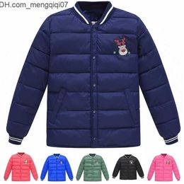 Down Coat children's jacket for boys and girl autumn winter cartoon elk baby kids cotton solid Colour warm coats 2-13 years 220110 Z230701