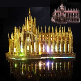 Blocks 3D Metal Puzzle Milan Cathedral 255Pieces Duomo di Milano Building Model Kits DIY 3D Laser Cut Jigsaw Toys Kids and AdultHKD230701
