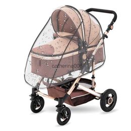 Clear Stroller Rain Cover Baby Car Weather Wind Shield Transparent Breathable Trolley Umbrella Pushchairs Waterproof Raincoat L230625