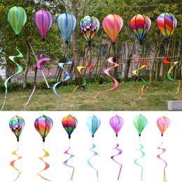 Decorative Objects Figurines Air Balloon Wind Spinner Rainbow Hanging Twister Garden Outdoor Decor Child Gift Festival Celebration 230701