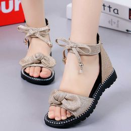 Turnschuhe Kinder Mädchen Frühling Sommer Kleine Kinder Schuhe Mädchen Schuhe Flache Ferse Sandalen Prinzessin Kleid Schleife Mode Schuhe Teenager Mädchen A857HKD230701