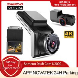 DVRs Sameuo Dash Front and Rear UHD2160P Video Recorder 24H Parking Auto WiFi 2 cam Night Vision Car Dvr Camera DashcamHKD230701