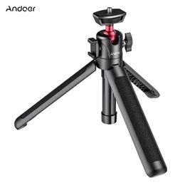 Monopods Andoer Mt16 Extendable Selfie Stick Tripod 4section 44cm Ball Head Cold Shoe 1/4 Screw for Phone Camera Microphone Led Light