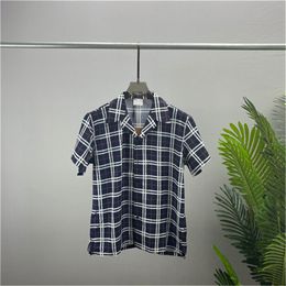 #6 Mens designer luxury dress Shirts silk Shirt Luxury Clothes Short Sleeve letter clowers print Casual Summer collar mens mix colors Size M-3XL 35