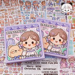 Adhesive Stickers 2packsLOT Duoduo Sauce series cute lovely message paper masking washi sticker 230630