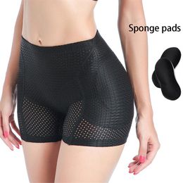 Women Mesh Breathable Buttocks Push up Hip Pad Fake Ass Boxer Lingerie Raises Butt Shaping Underwear Push up False Ass Panties Y20233T