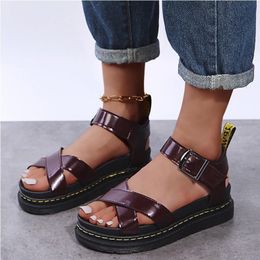 shoes Flat Sandal Shoe Suit Female Beige Summer Heels Muffins Shoe Large Size 2023 Women's Without Beach Fashion Black Girls Platform