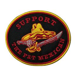 Bandidos Support The Fat Mexican Embroidered Iron On Patch MC Biker Motorcycle for Jacket 322x