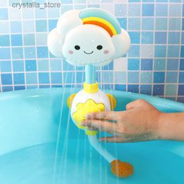 Baby Bath Toys Cloud Bathtub Showers Bathing Spouts Suckers Folding Faucet Children Bath Toys Cute Spray Shower Kids Gift L230518