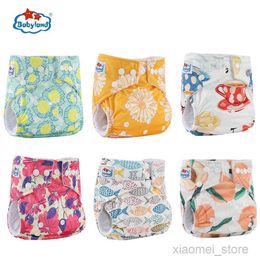 Cloth Diapers Babyland 1PC Baby Pocket Diaper Adjustable Nappy Waterproof Diaper Cover Wasahable Diaper Shell Ecological My Choice PrintsHKD230701