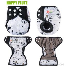 Cloth Diapers Happy Flute Newborn Pocket Diaper NB Cloth Diapers Breathablle Bamboo Charcoal Inner Waterproof PUL Outer Double GussetsHKD230701