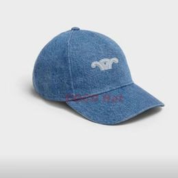 Ball Caps 75647 Denim Blue Hat Retro Embroidery Outdoor Sport Fashion Baseball Caps Unisex Hats Luxury Hat Design Cotton 230630