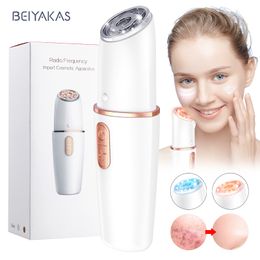 Face Care Devices BAYAKS 6 in 1 RF Beauty Device EMS Lift Mesotherapy Radio Frequency Red and Blue Skin Firming 230701