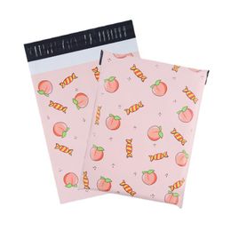 Envelopes INPLUSTOP 50Pcs Peach Candy Pattern Thicken Courier Bags Poly Envelope Shipping Mailing Bags Envelope Waterproof Clothes Pouch