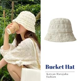 Casual Sun Bucket Hat Women Sunshade Spring Summer Korean Harajuku Fashion Black Beige Beach Outing Luxury Sun Hats for Women