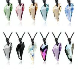 Austrian Crystal Wolf Tooth Necklace For Men Women Black White Yellow Pendants Vintage Long Chain Pendant Necklaces Hot Jewellery