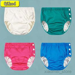 Cloth Diapers 2022 New Baby Swim Nappy Diaper Cover Waterproof Swimwear Cloth Nappies Swimming Trunks Pool Pants Infant Toddler Kids PantiesHKD230701
