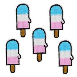 10 pcs color Ice cream badge patches for clothing iron embroidered patch applique iron on patches sewing accessories for clothes2922