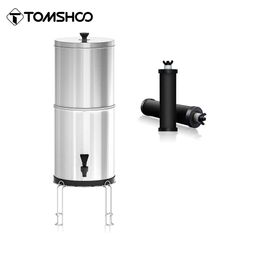 Purifiers Tomshoo 9l / 11l Outdoor Gravity Water Filtration Bucket Water Filter System for Home Camping Hiking Emergency Preparedness