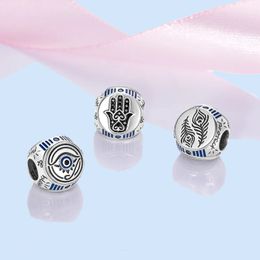 925 sterling silver charms for pandora jewelry beads Pendant Eye Moon Suitcase charms set