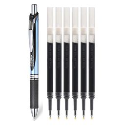 Pens Pentel Bln75 Energel Series Quickdrying Gel Ink Pens 0.5mm Needlepoint Press Type Neutral Pen with Lrn5 Refill