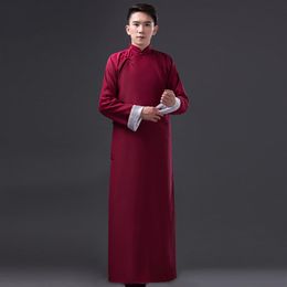 Chinese Man Han Clothing Teacher Clothing Youth Students Cosplay Robe Costume Minister Traditional Ancient Costume1848