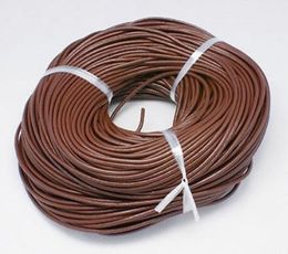 Bracelets Best Diy Cord 1.5mm Brown Hot Factory Price Won Genuine Round 100% Cow Real Leather Jewellery Cord String for Bracelet & Necklace