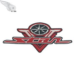BRAND STAR MOTOR BIKER Jacket Embroidery Iron On Sew On Patch Matal PUNK Vest Badge DIY Applique Embroidered Emblem 245M