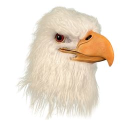 Party Masks MAKEATREE Eagle Head Mask Animal Rubber Bird Mask Latex Costume Props Decor for Adult Party Halloween Christmas Cosplay 230630