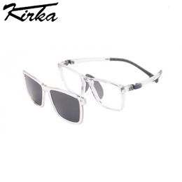 Sunglasses Kirka TR90 Clip-on Sunglasses for Kids Solid Colour Magnetic Sun Glasses Child Eyewear Polarised Glasses Fashion Brand Design 230701