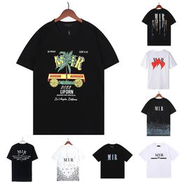 20ss Designer Mens T shirts Womens Amiry Printed Fashion Man T-shirt Casual Tees Short Sleeves Luxury Hip Hop Streetwear Tshirts Size S-XL