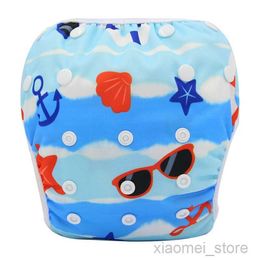 Cloth Diapers Swimwear for Boys Girls Reusable Board Short Trunks Baby Swim Diaper Cloth Diapers Character Baby Nappies Unisex Training PantHKD230701