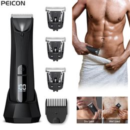 Face Care Devices Body Trimmer For Men Painless Epilator Rechargeable Shaver Sensitive Areas Bikini IPX7 Electirc Hair 230701