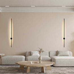 Lamps Modern Minimalist Long Wall Lamp for Living Room Led Light Bedroom Sofa Background Bedside Lighting Fixture Home DecorHKD230701