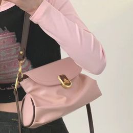 Evening Bags Basque Rose Underarm For Women Fashion Contrast Color Handheld Pleated Crossbody Bag Womens Leather Handbag 230630