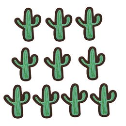 10PCS cactus embroidery patches for clothing iron-on patch applique iron on fashion patch sewing accessories badge stickers on clo299q