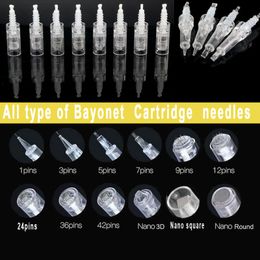 Tattoo Needles Replacement Bayonet Cartridge Needles For ULTIMA M7 / M5 / N2 MYM /E30 Electric Dr.Pen Derma Pen Microblading Tattoo Micro Stamp 230630