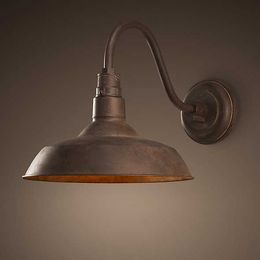 Lamps Retro Vintage Wall Mounted Lamp Loft Industrial Rust American Style Outdoor Indoor Light Luminaire Corridor Aisel Bar WaterproofHKD230701