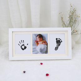 Keepsakes born Memorial Ink Hand Foot Print Po Frame Baby DIY Handprint Footprint Picture Growing Souvenir Items Paw Pad 230701