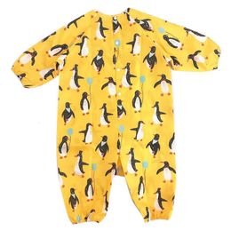 Clothing Sets Pineapple Print Baby Waterproof Long Sleeve Feeding Painting Smock Jumpsuit 230630