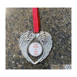 Christmas Decorations Sublimation Blanks Ornament Angel Wings Shape Blank Add Your Own Im Dhrgf