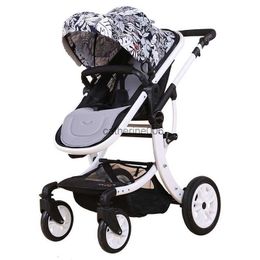 New Baby stroller 2 in 1 Green baby carriage folded stroller high lands pram for baby travel pushchair Pink baby car lightweight L230625