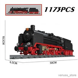 Blocks NEW Railway Steam Locomotive Train Railways Railroad Track Building Blocks Simulation Model Kids Toy Gift R230701