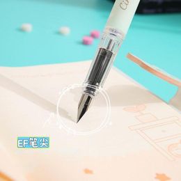 Pens 24 pcs/lot Creative Demon Fountain Pen Cute Replaceable EF Nib Signature Pens School Office Writing Supplies