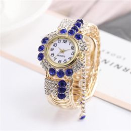 Wristwatches Alloy Fashion Watch Creative Fringe Quartz Bracelet Models Kh080 Rhinestone Women Wrist