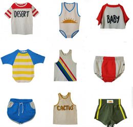 Clothing Sets Kids Clothes Bandy Beach Wear Girls T shirts Baby Rompers Cotton Cactus Sun T shirt Toddler Boys Children Pants Tops Summer 230630