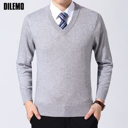 Men's T Shirts 2023 Fashion Brand Sweater Mens Pullover V Neck Slim Fit Jumpers Knitting Thick Warm Autumn Korean Style Casual Clothes 230630