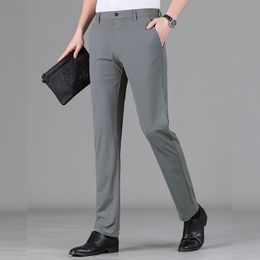 Men's Pants 2023 Spring Summer Men Golf Casual Ice Silk Thin Style Straight Tube High Elasticity Clothes 230630